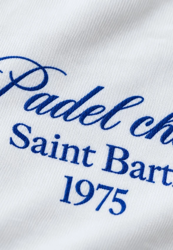 T-SHIRT BAWEŁNIANY MĘSKI DELMAR PADEL BIAŁY