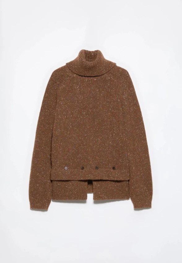 SWETER WEŁNIANY FILANTE BRĄZOWY