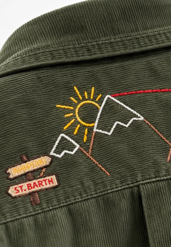 KOSZULA SZTRUKSOWA MĘSKA SEEFELD CORDUROY KHAKI