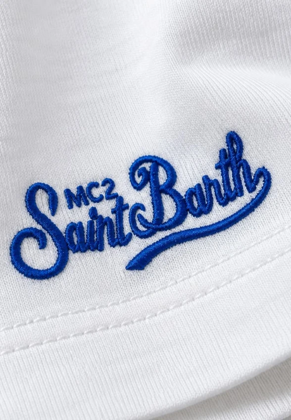 T-SHIRT BAWEŁNIANY MĘSKI DELMAR PADEL BIAŁY