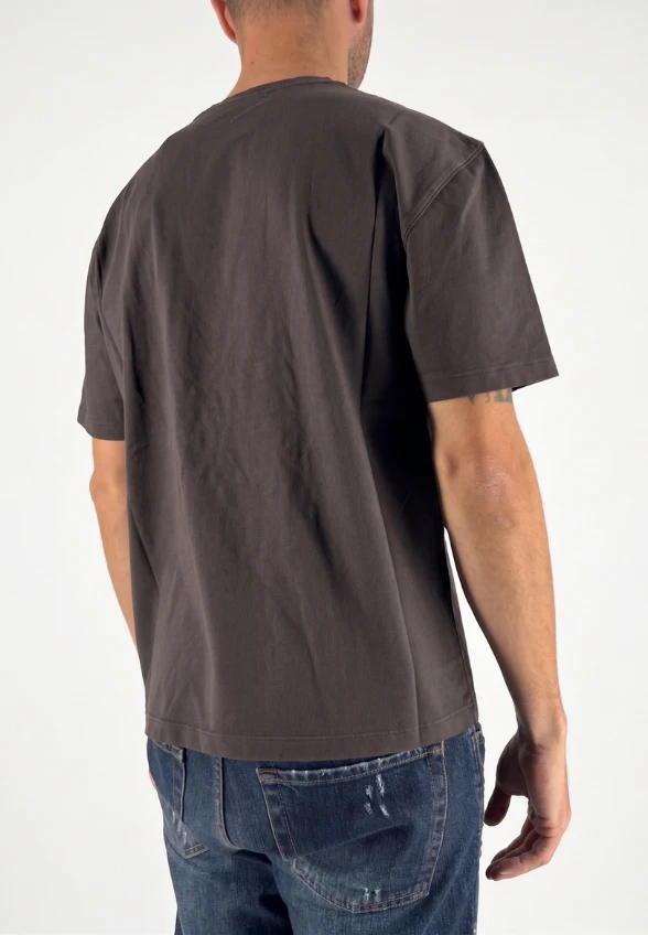 T-SHIRT BAWEŁNIANY MĘSKI JOHNNY RAW CIEMNY BRĄZ