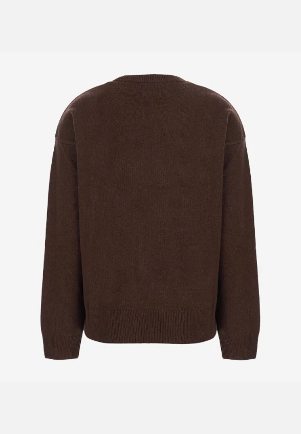 SWETER DZIANINOWY TESSA BRĄZOWY