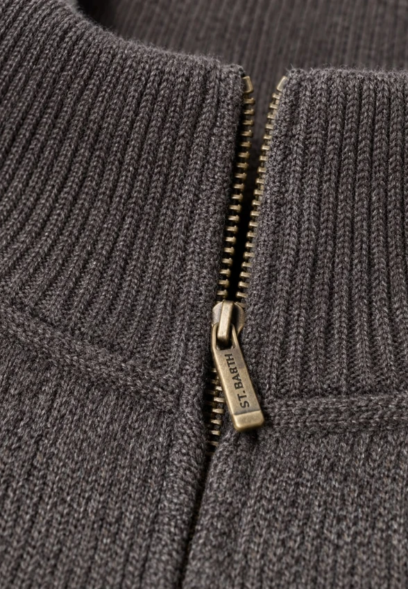 SWETER WEŁNIANY MĘSKI BUCK BRĄZOWY