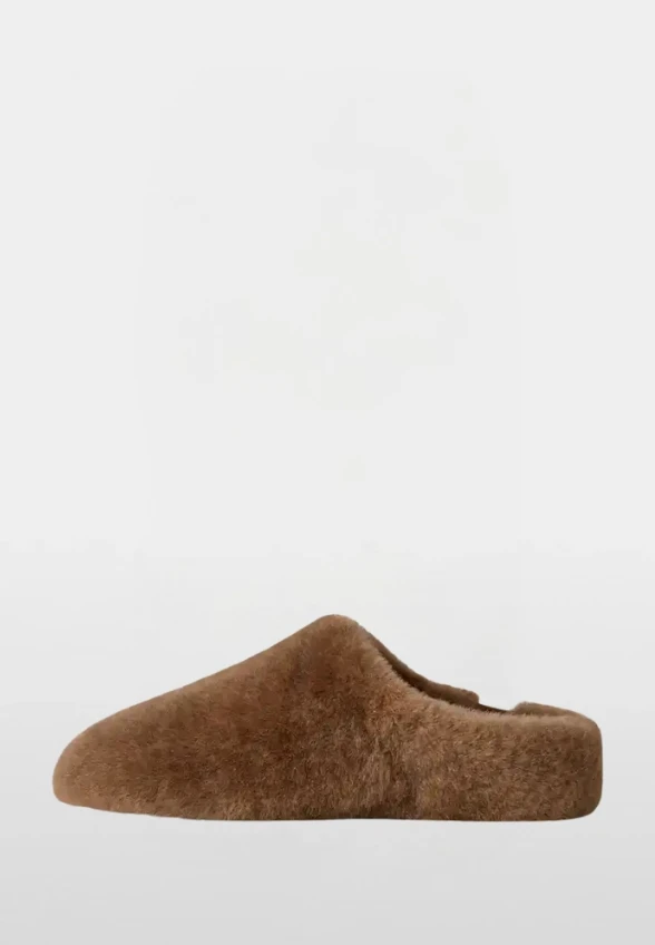 MULE ELEA FLUFFED SLIP-ON JASNY BRĄZ