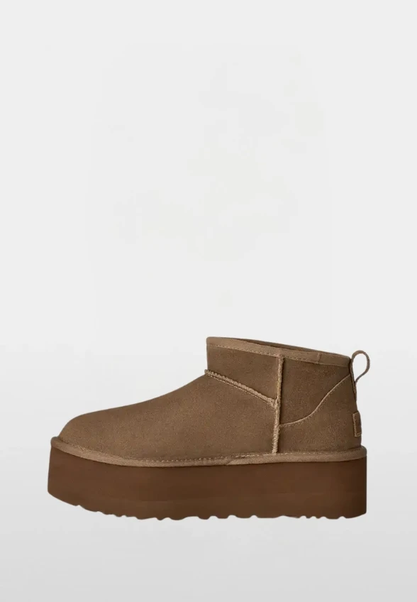 BOTKI CLASSIC ULTRA MINI PLATFORM JASNY BRĄZ