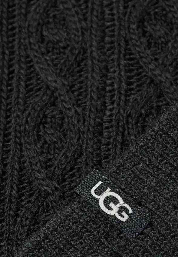 SKARPETKI RENSA CABLE KNIT CZARNE