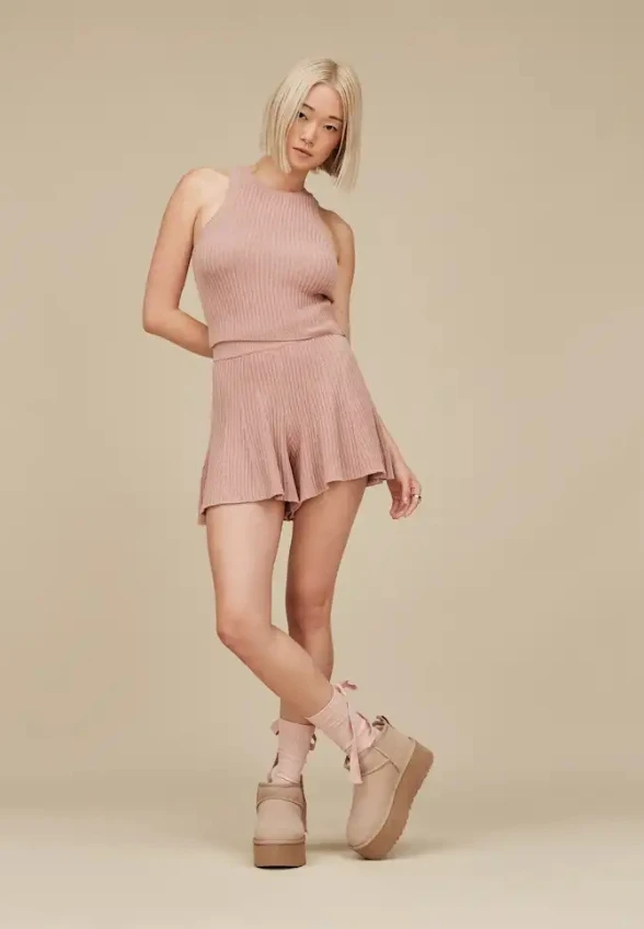 SKARPETKI SERENELLA NOVELTY BOW RÓŻOWE