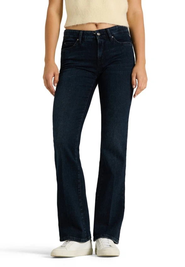 SPODNIE JEANSOWE PARIS FLARED CIEMNY NIEBIESKI
