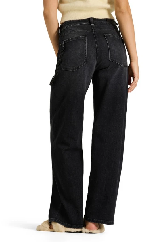 SPODNIE JEANSOWE BAGGY WIDE-FIT GRAFITOWE