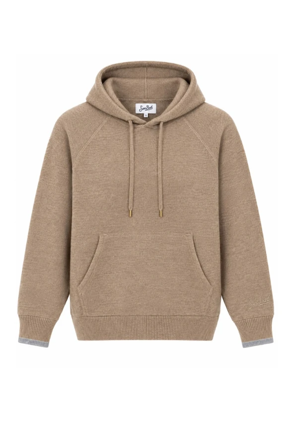 BLUZA WEŁNIANA MĘSKA WILLBUR JASNO BRĄZOWA