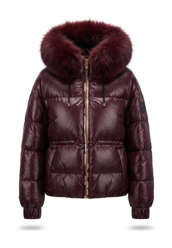 KURTKA PUCHOWA GIACCA DRIP PUFFY BURGUNDOWA