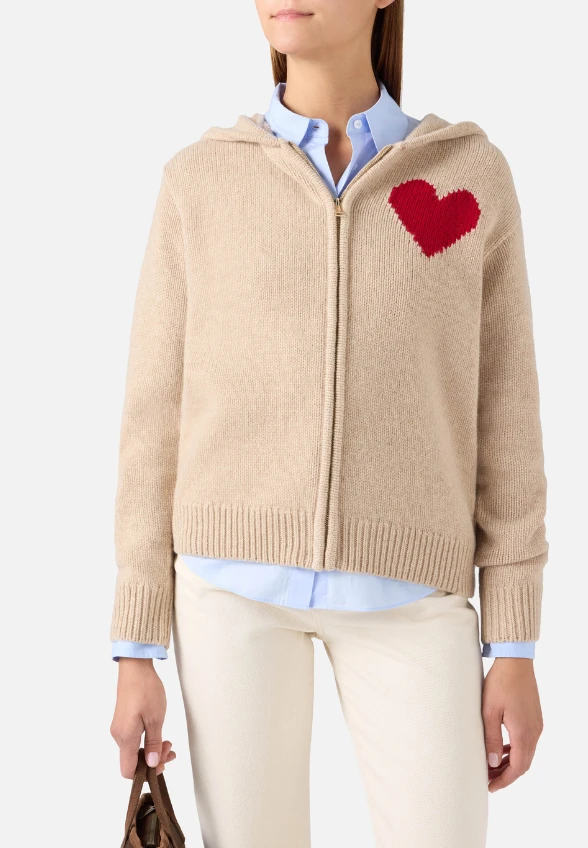 SWETER WEŁNIANY ZAPINANY KYLA KYLA BEŻOWY