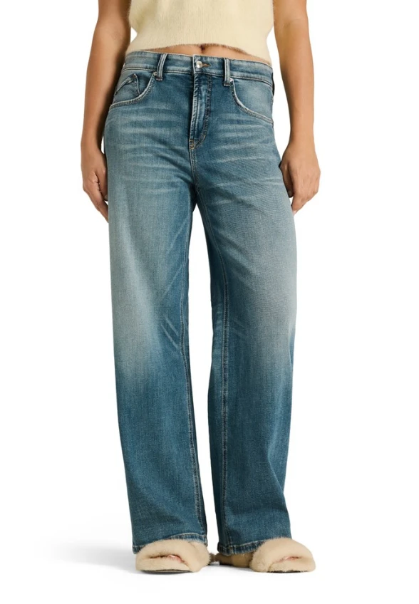 SPODNIE JEANSOWE BAGGY WIDE-FIT NIEBIESKI
