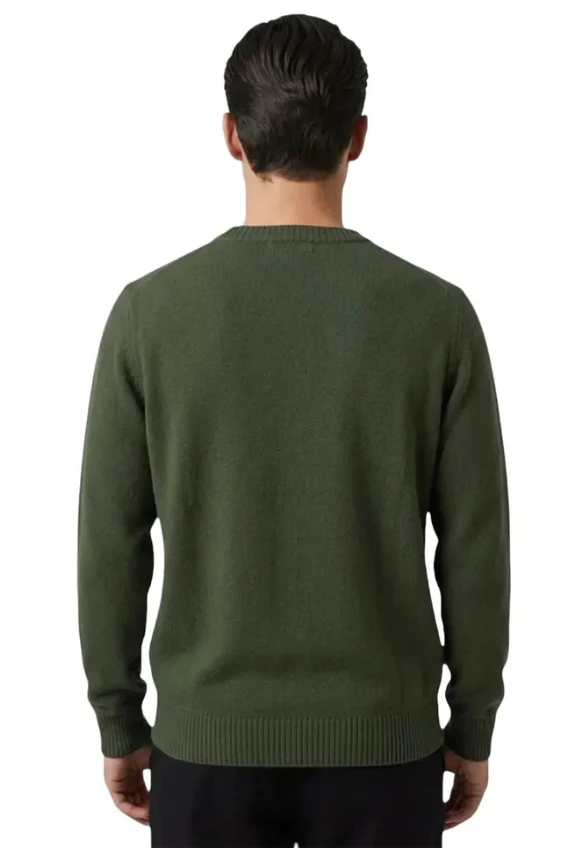 SWETER MĘSKI Z MOTYWEM PUDLA HERON KHAKI