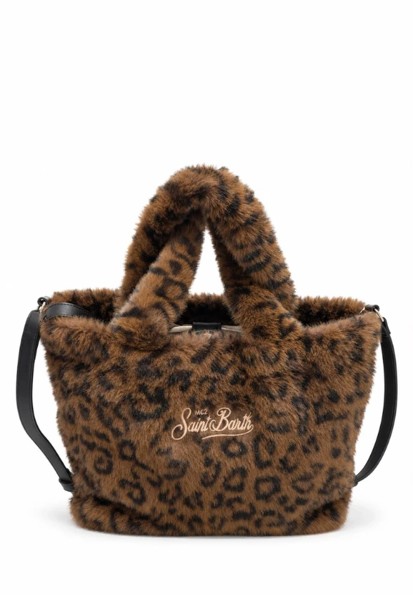 TORBA Z IMITACJI FUTERKA COLETTE SOFT FUR BRĄZOWA