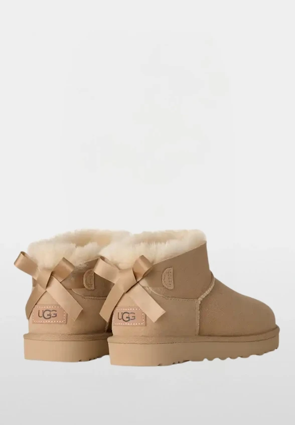 BOTKI ULTRA MINI BAILEY BOW BEŻOWE