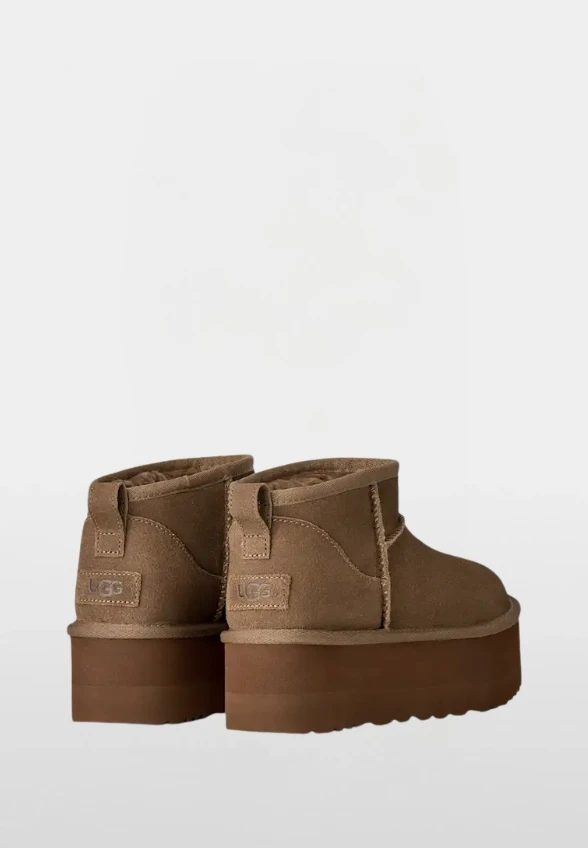 BOTKI CLASSIC ULTRA MINI PLATFORM JASNY BRĄZ