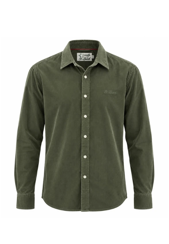 KOSZULA SZTRUKSOWA MĘSKA SEEFELD CORDUROY KHAKI
