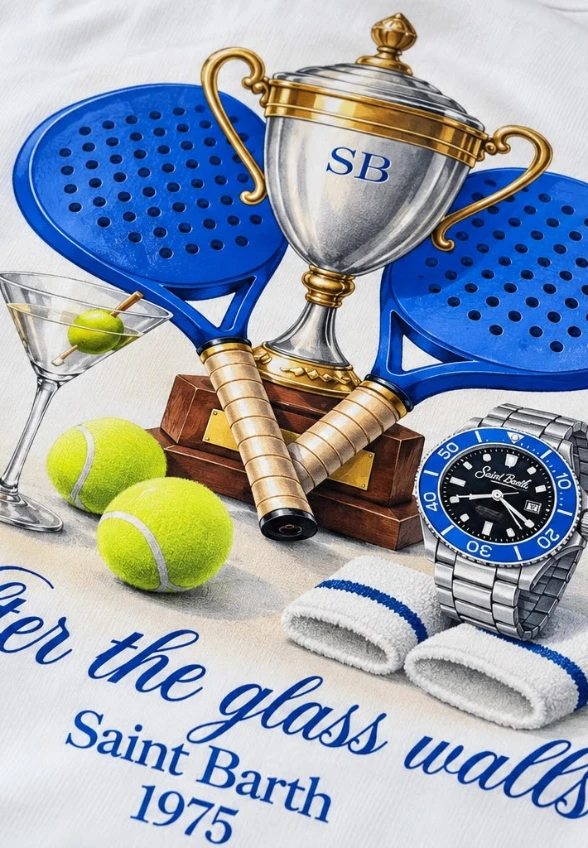 T-SHIRT BAWEŁNIANY MĘSKI DELMAR PADEL BIAŁY