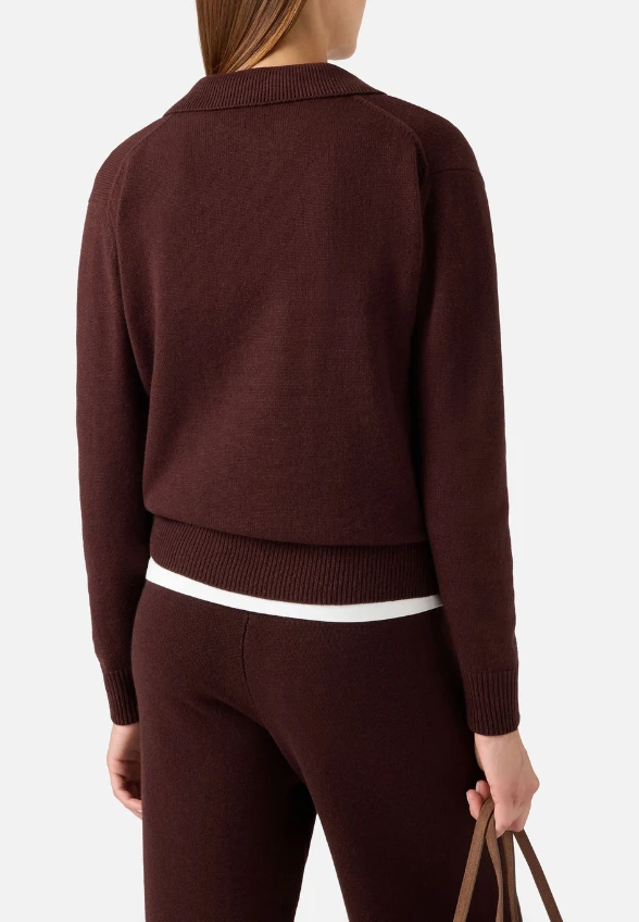 SWETER WEŁNIANY EZE BRĄZOWY
