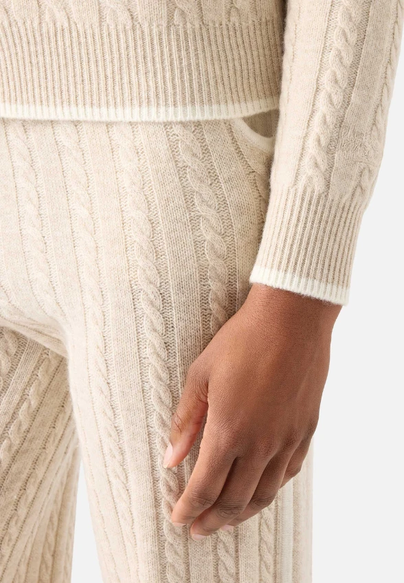 SWETER WEŁNIANY CLICHY BEŻOWY