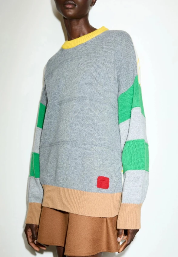 SWETER WEŁNIANY VOLARE SZARY