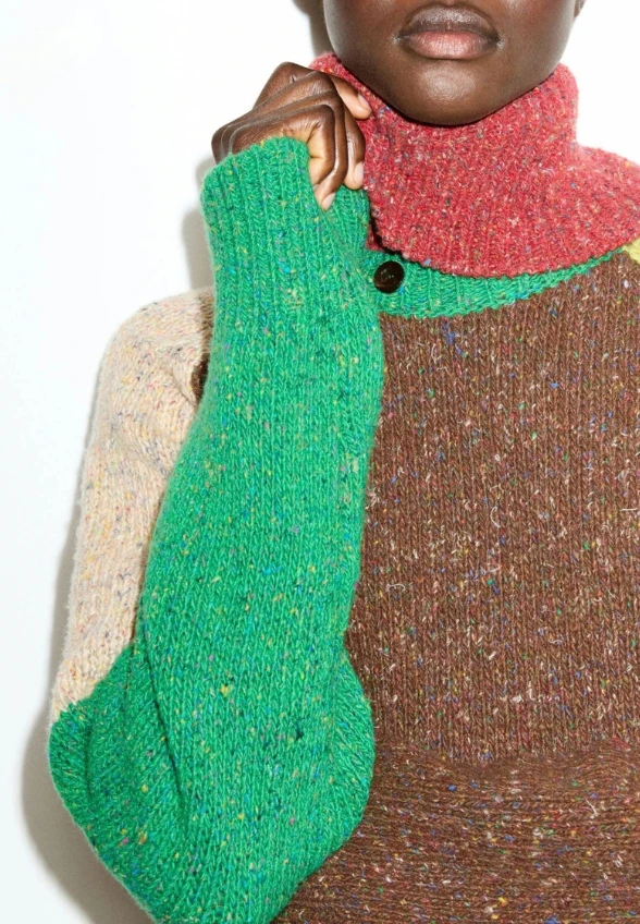 SWETER WEŁNIANY FILANTE WIELOKOLOROWY