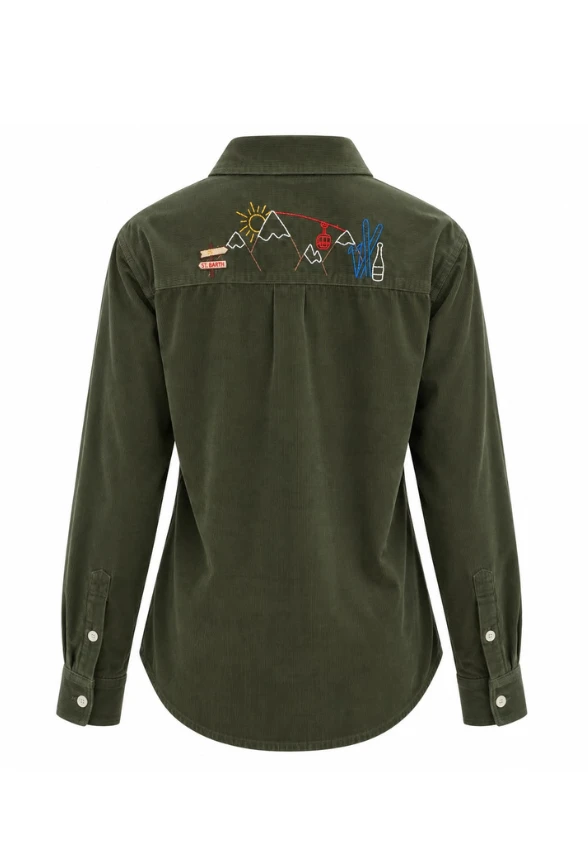 KOSZULA SZTRUKSOWA MĘSKA SEEFELD CORDUROY KHAKI