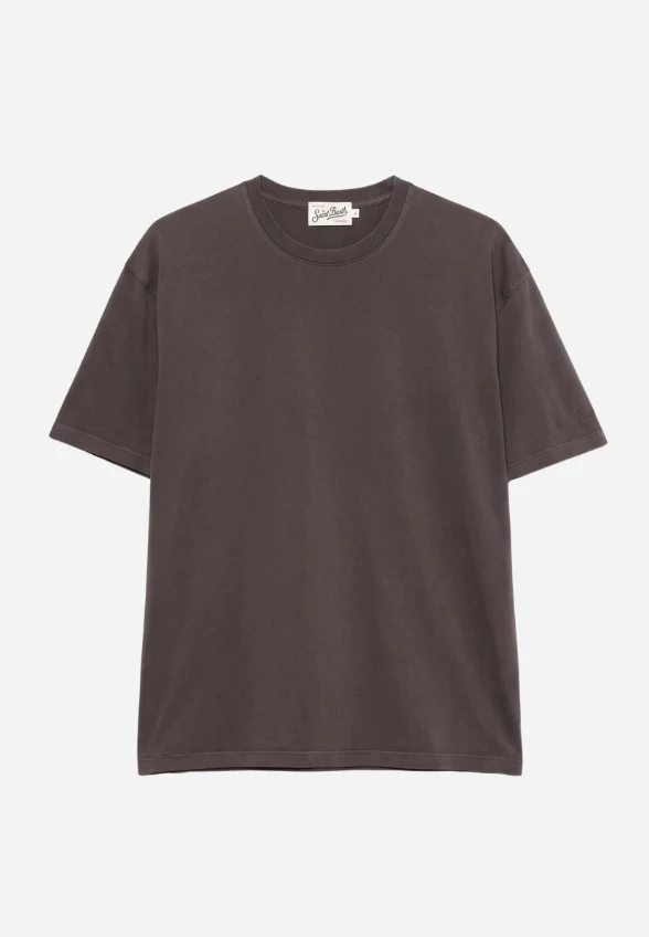 T-SHIRT BAWEŁNIANY MĘSKI JOHNNY RAW CIEMNY BRĄZ