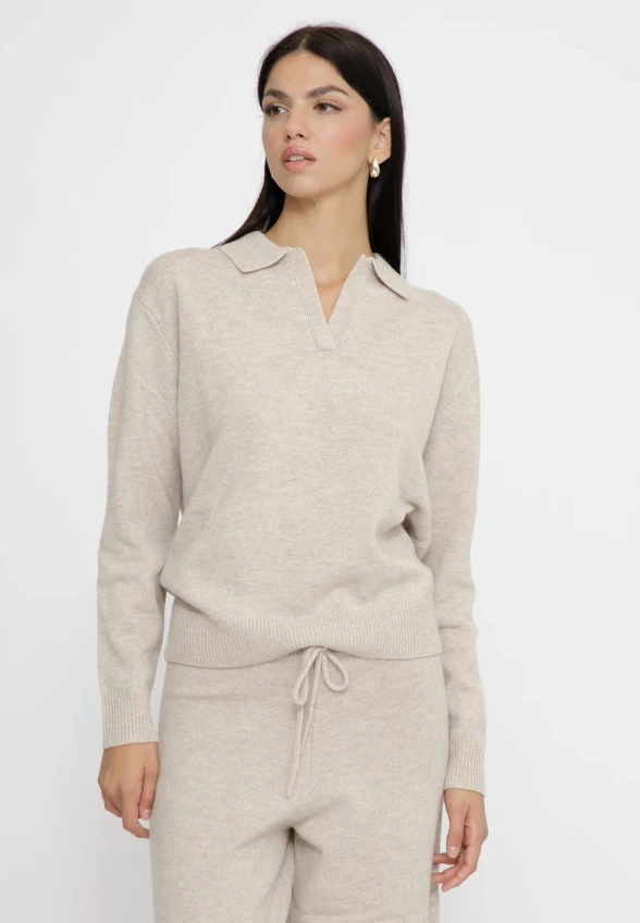 SWETER WEŁNIANY EZE BEŻOWY