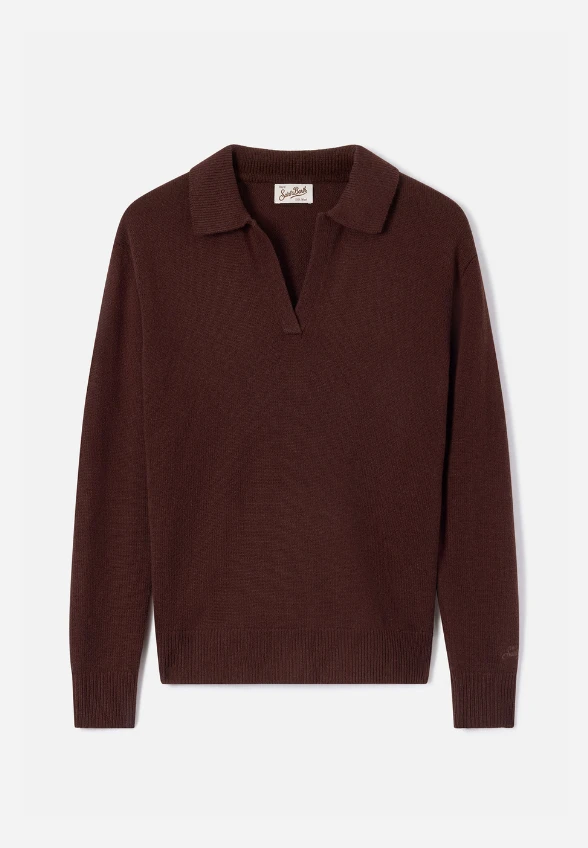 SWETER WEŁNIANY EZE BRĄZOWY