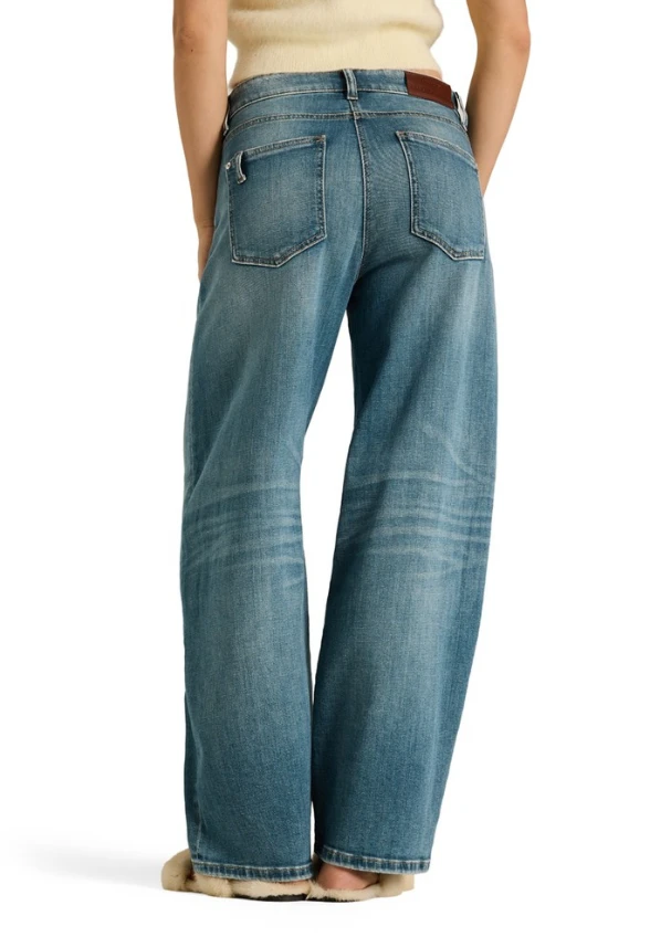 SPODNIE JEANSOWE BAGGY WIDE-FIT NIEBIESKI