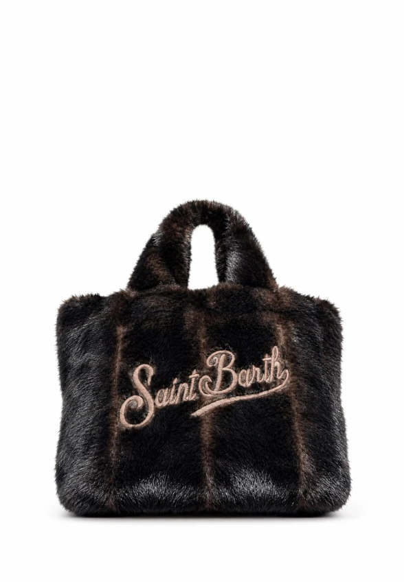 TORBA Z IMITACJI FUTERKA COLETTE SOFT FUR CIEMNY BRĄZ