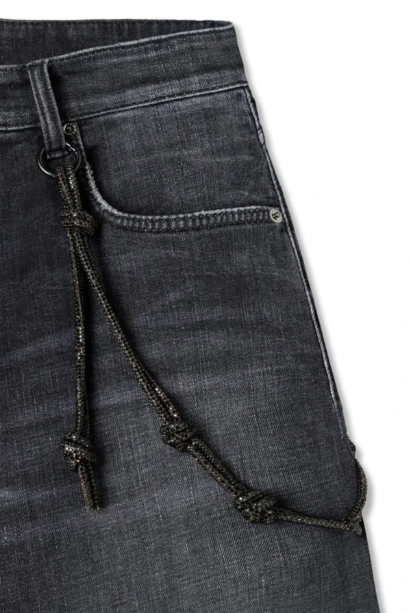 SPODNIE JEANSOWE BAGGY WIDE-FIT GRAFITOWE