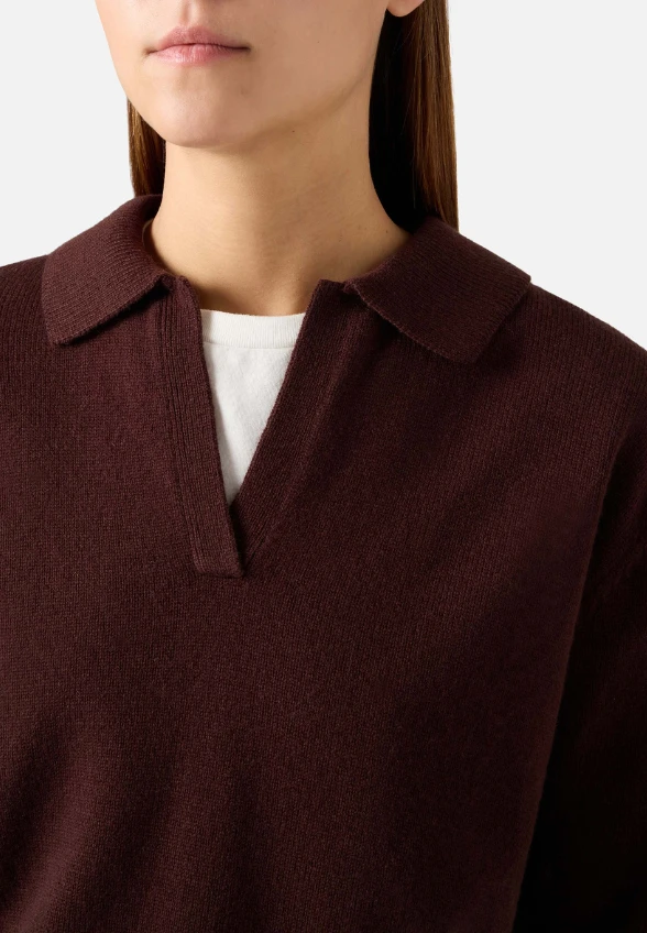SWETER WEŁNIANY EZE BRĄZOWY