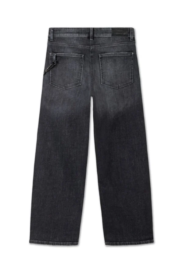 SPODNIE JEANSOWE BAGGY WIDE-FIT GRAFITOWE