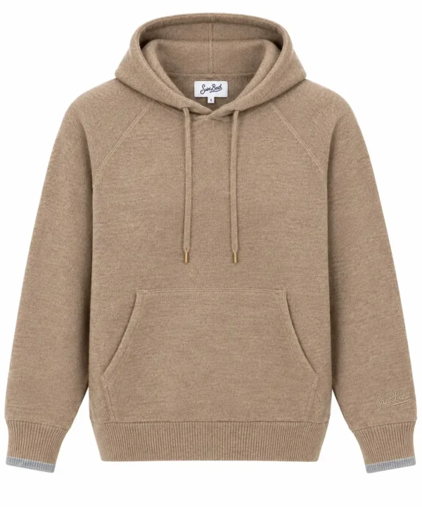 BLUZA WEŁNIANA MĘSKA WILLBUR JASNO BRĄZOWA